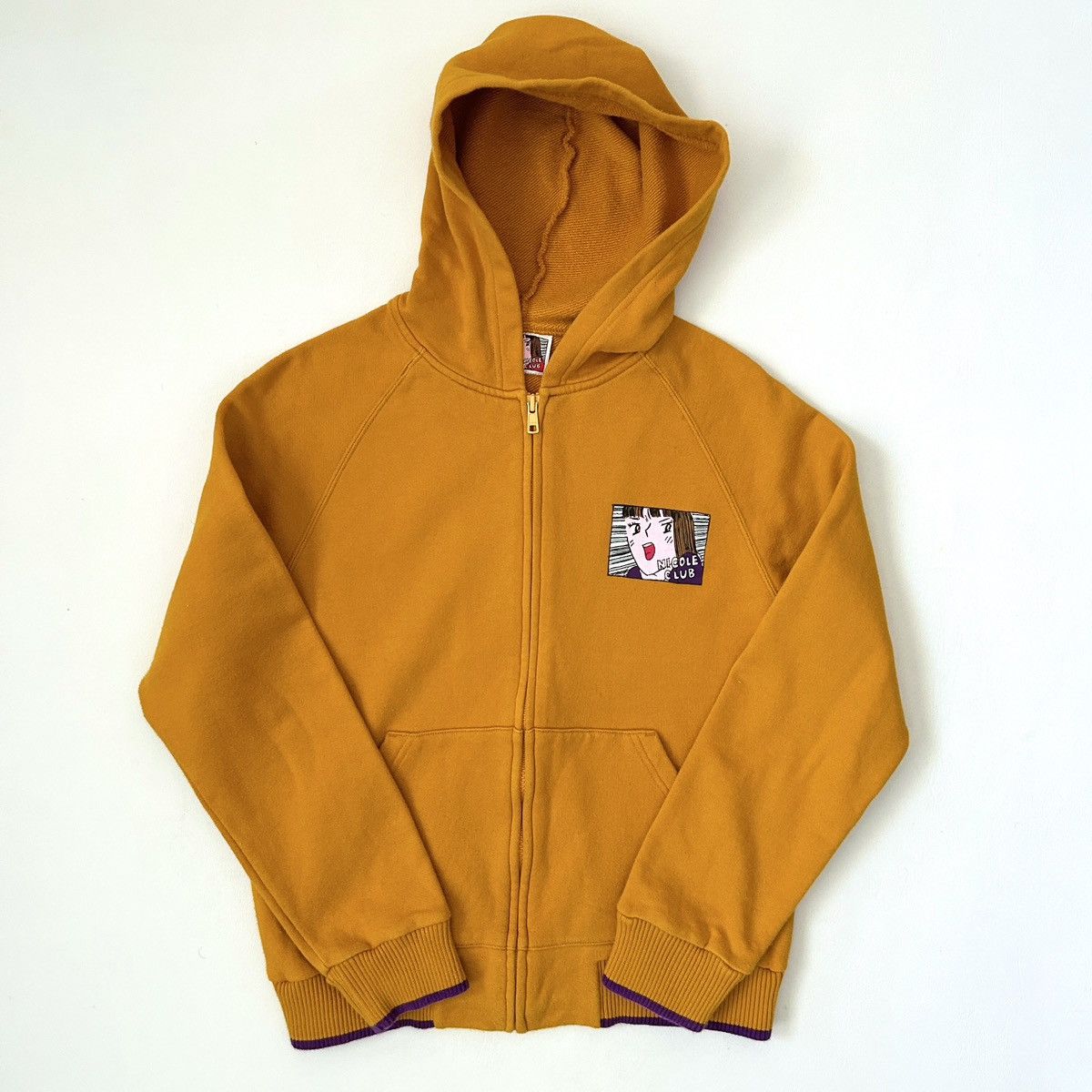 image of Nicole Club Anime Hoodie in Yellow, Men's (Size XS)