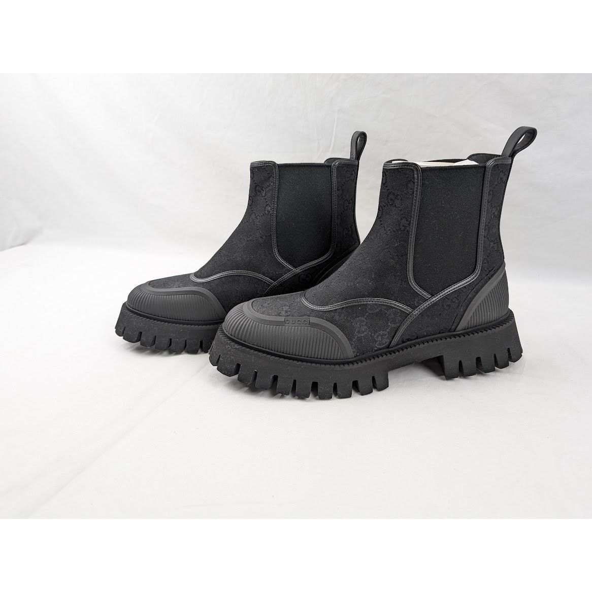 Gucci o1rshd1 New Canvas GG Boots in Black Size US 11.5 / EU 44-45 - 14 Thumbnail
