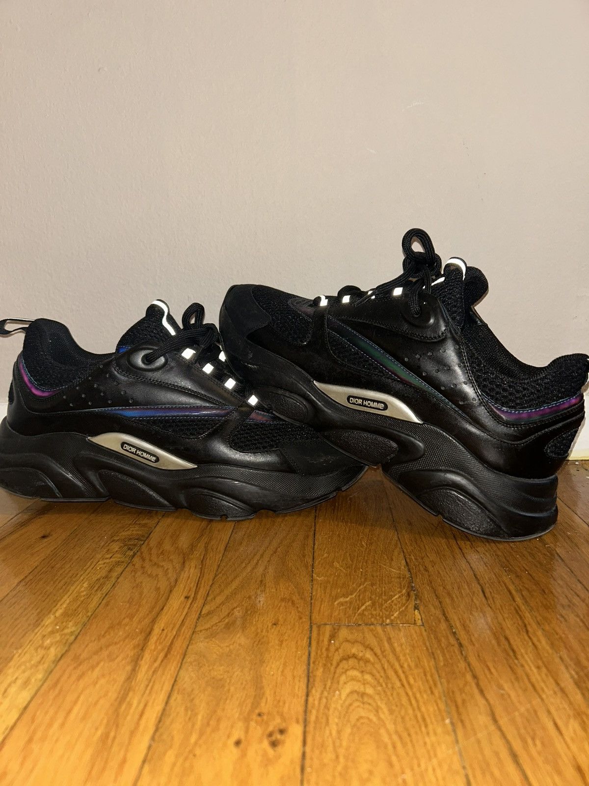 Dior Dior Black Reflective B22 sneaker Size US 11 / EU 44 - 1 Thumbnail