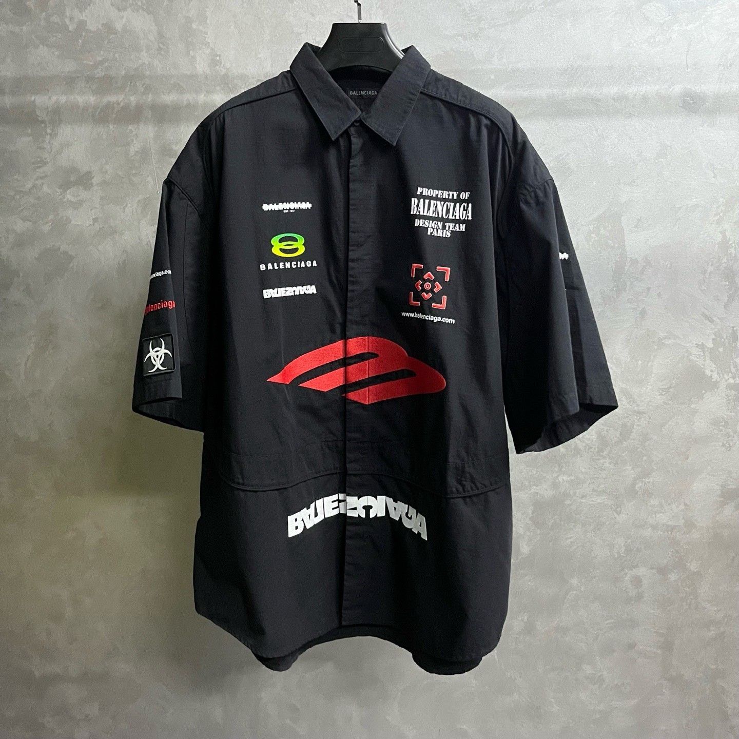 Balenciaga Balenciaga Printed Black Shirt xxs Men Size US XXS / EU 40 - 1 Thumbnail