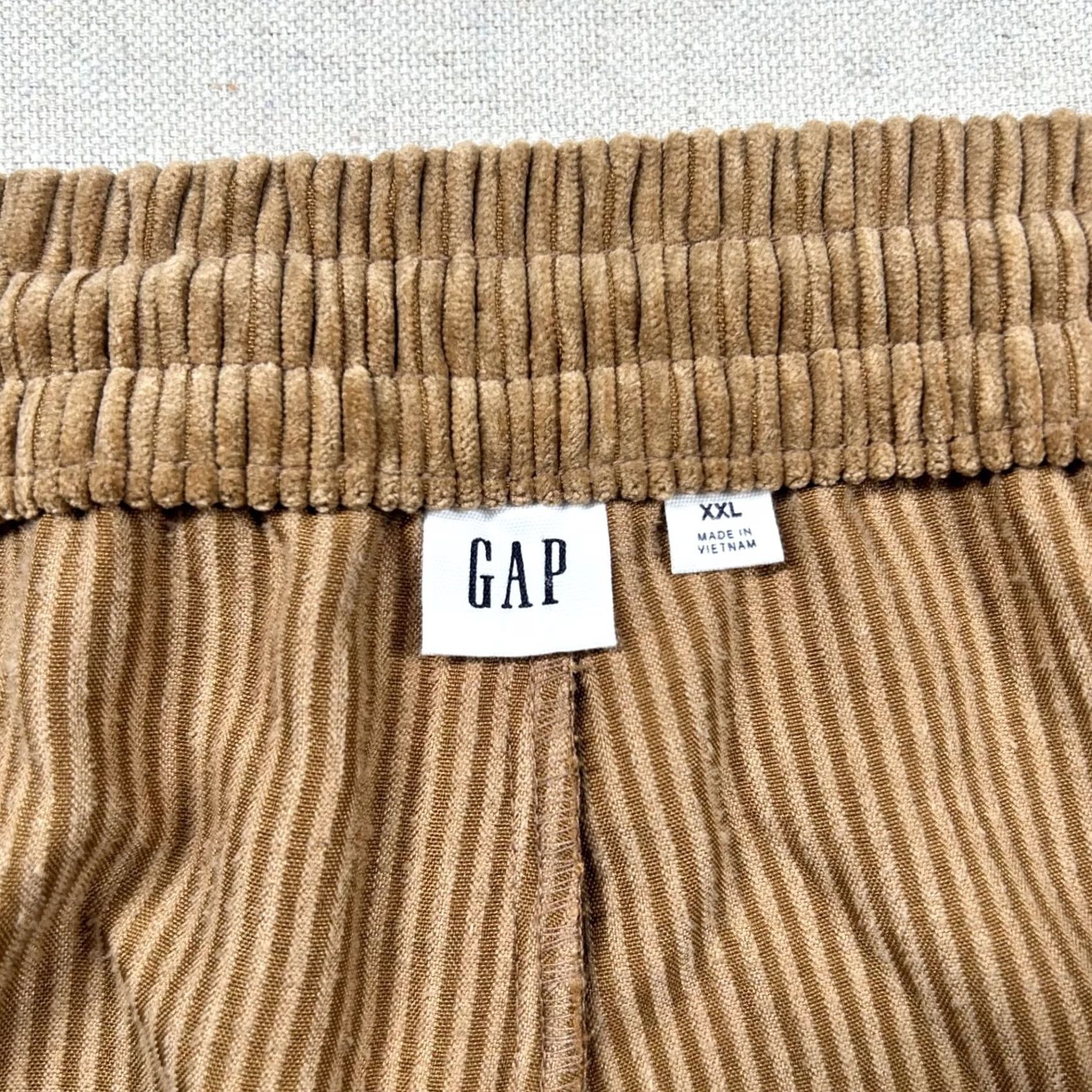 Gap Gap Womens Pants 2XL Corduroy Wide-Leg Elastic Waist Lounge Baggy Drape Brown Nylon Polyester Size 40" / US 18 - 3 Thumbnail