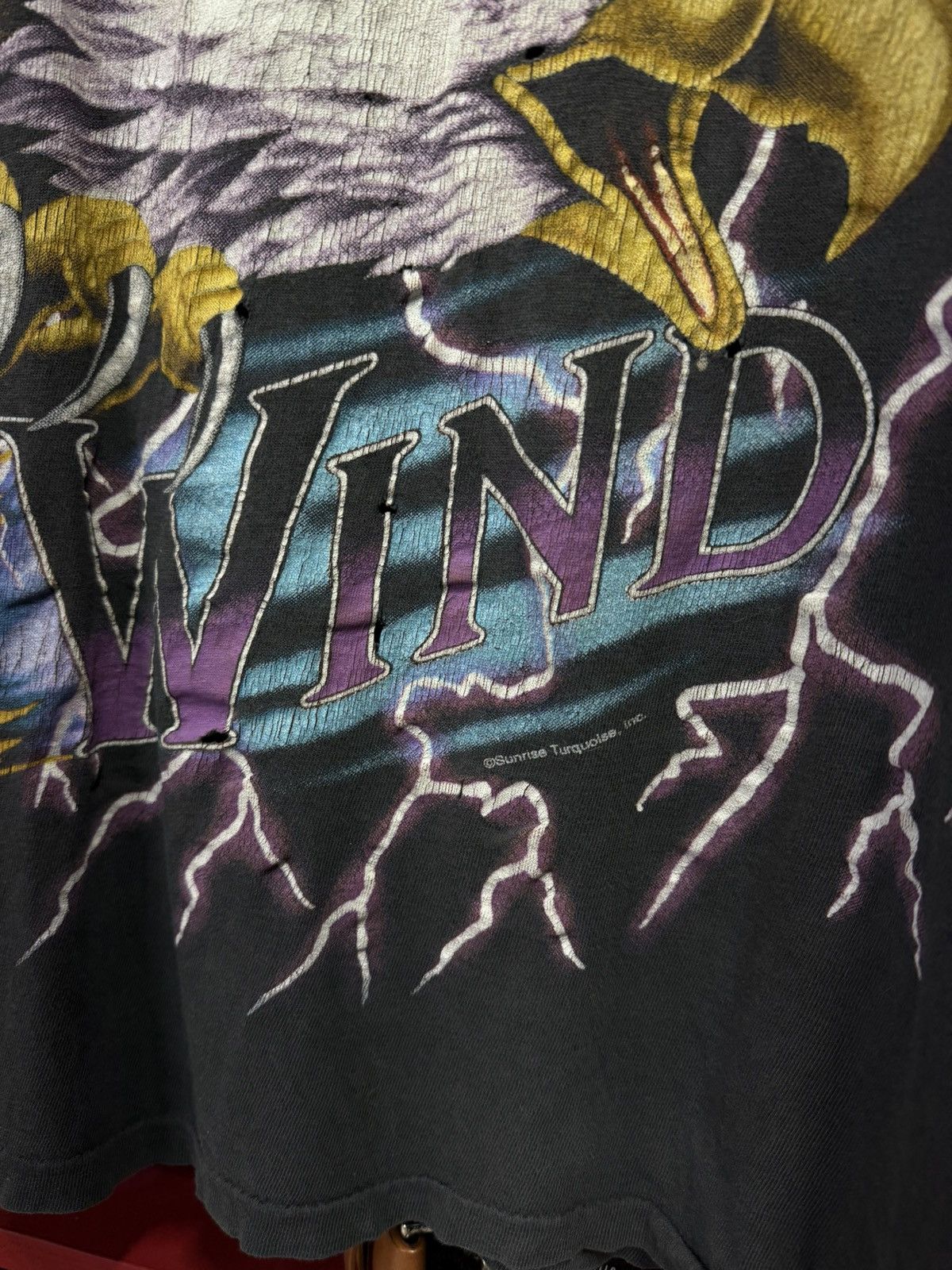 Vintage Vintage 90’s American Thunder Eagles T-Shirt Adult Size Med Size US M / EU 48-50 / 2 - 8 Thumbnail
