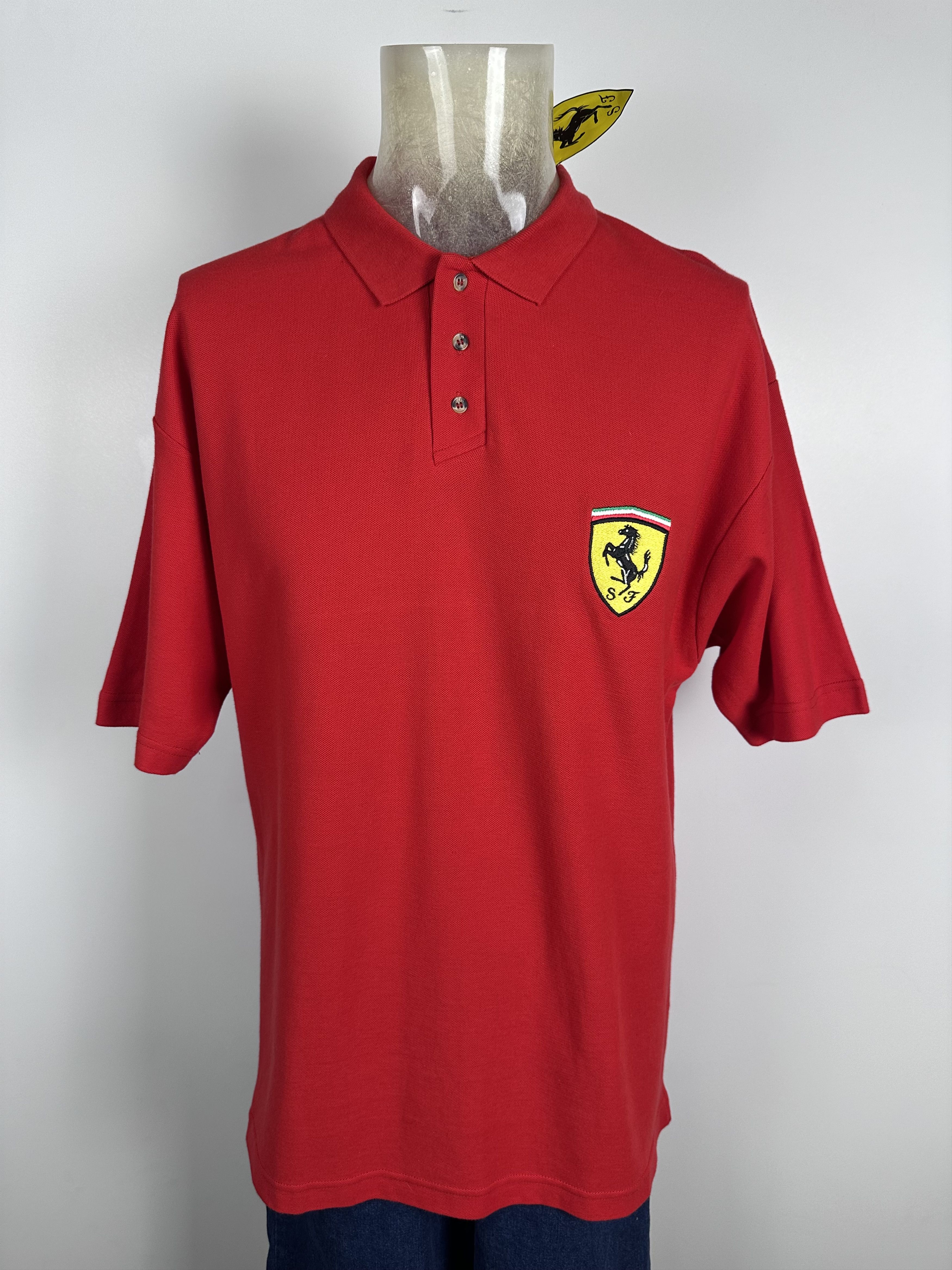 Ferrari × Vintage Vintage 1996 Ferrari Racing F1 Polo Shirt Formula 1 Red Size US L / EU 52-54 / 3 - 1 Thumbnail