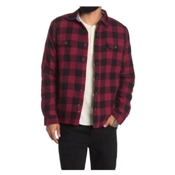 Other Tailor Vintage Mens Red Black Plaid Fleece Lined Flannel Shi Size US L / EU 52-54 / 3 - 1 Thumbnail