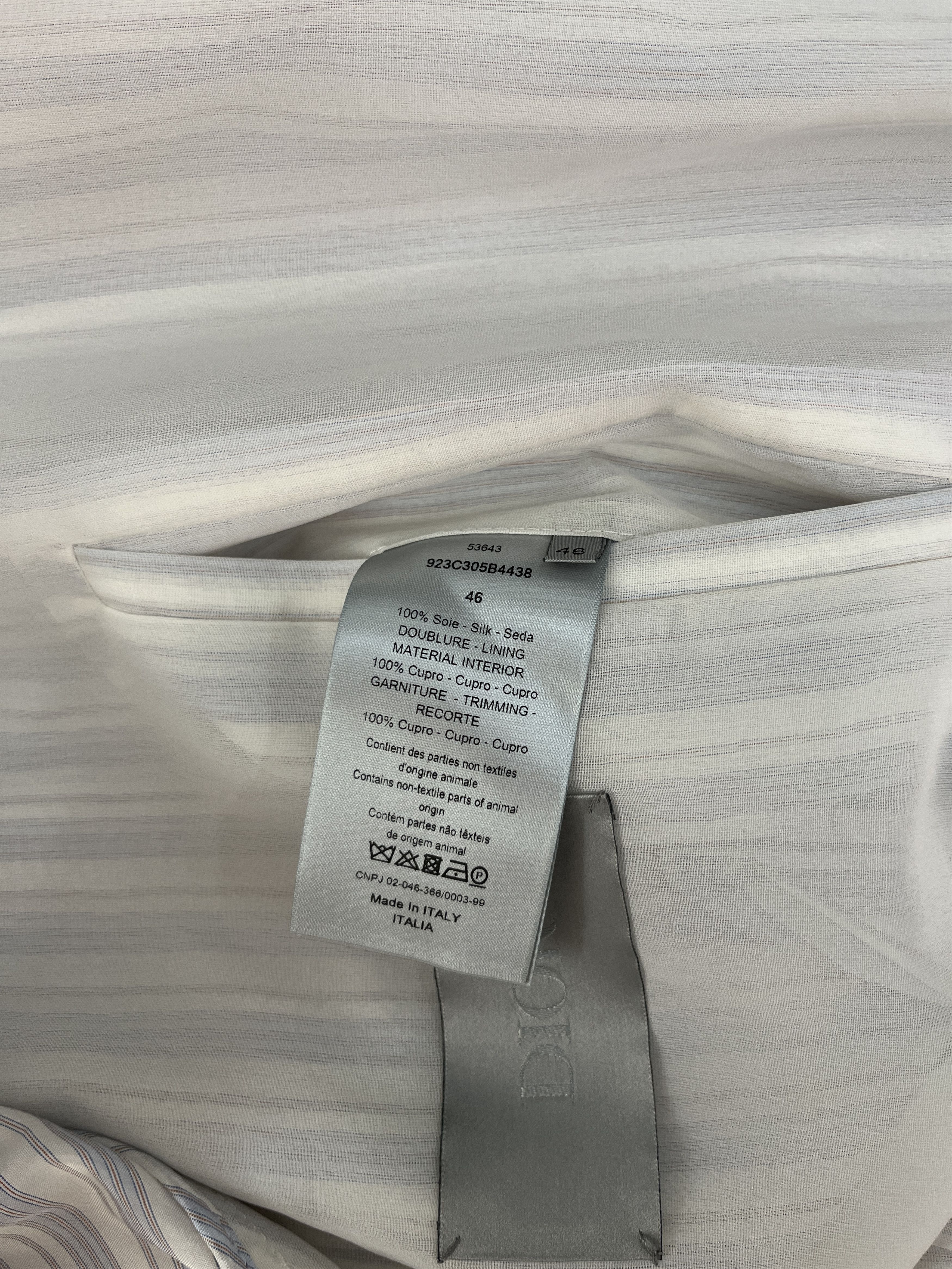Dior Dior Homme White And Light Blue Striped Light Trench Coat Size US S / EU 44-46 / 1 - 9 Thumbnail