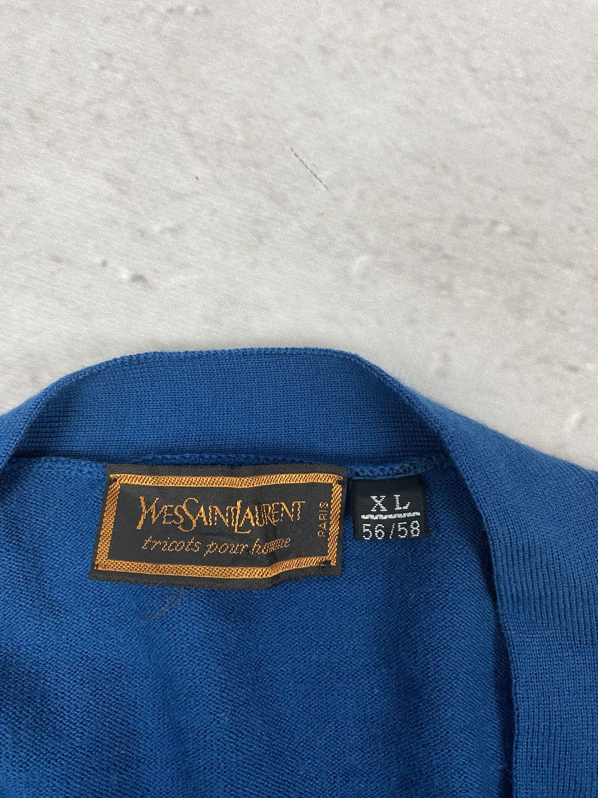 Yves Saint Laurent YVES SAINT LAURENT WOOL CARDIGAN SWETER 80s LUXURY VINTAGE Size US XL / EU 56 / 4 - 7 Thumbnail