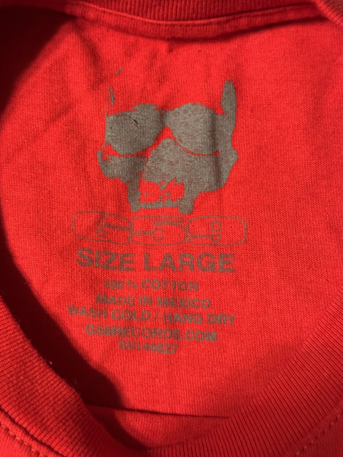 G59 Records G59 Logo T Shirt (Red) Size US L / EU 52-54 / 3 - 5 Thumbnail