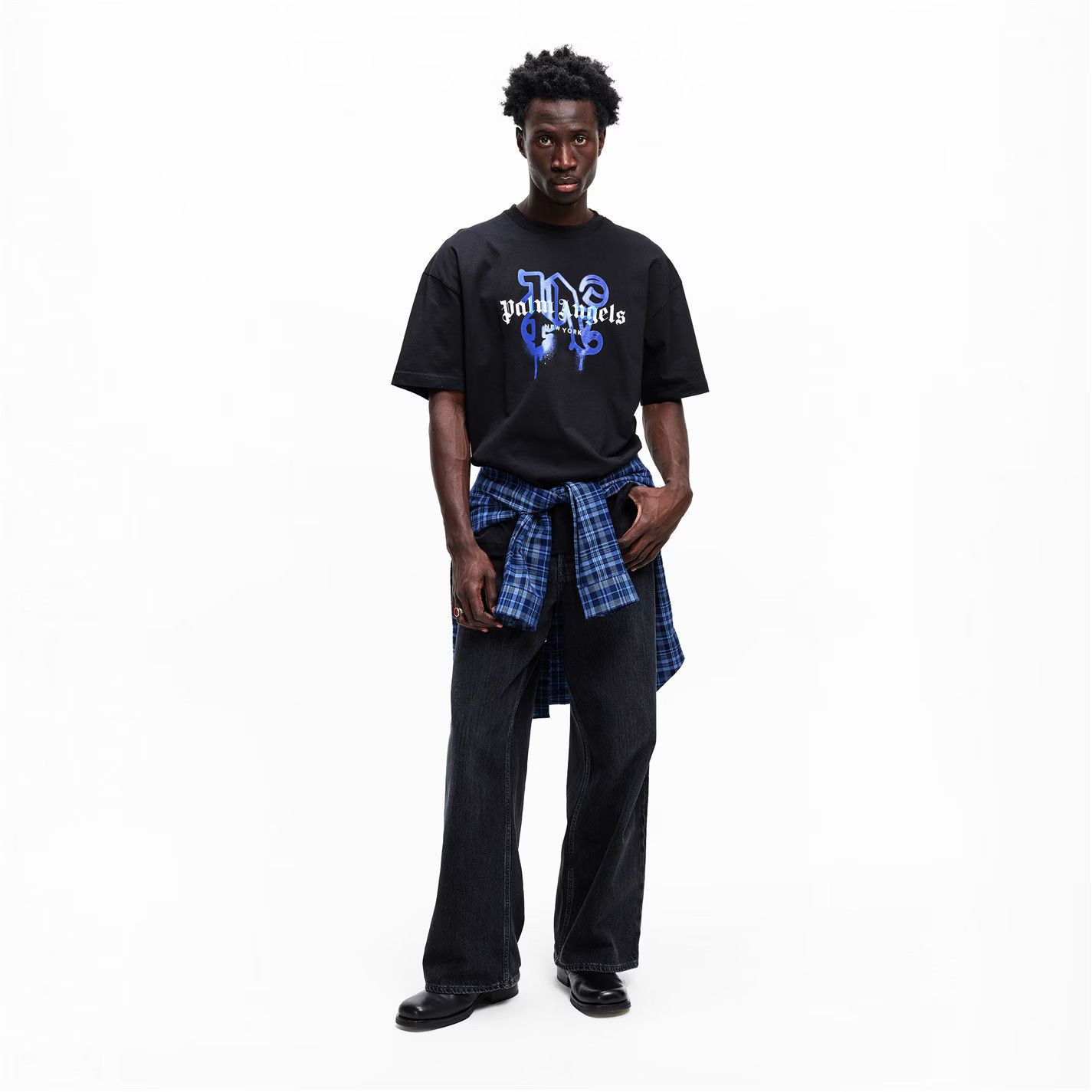 Palm Angels o1g2r1mq0426 Ny Mono T-Shirt in Black Size US XS / EU 42 / 0 - 5 Thumbnail