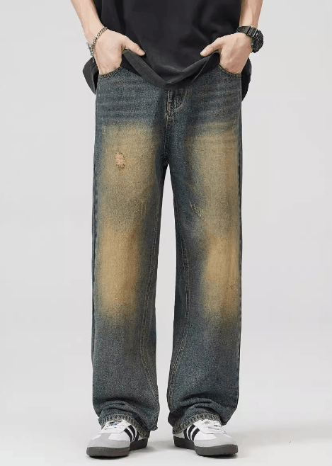 Japanese Brand × Jean American baggy wide-leg ripped oversize jeans Size US 32 / EU 48 - 5 Thumbnail