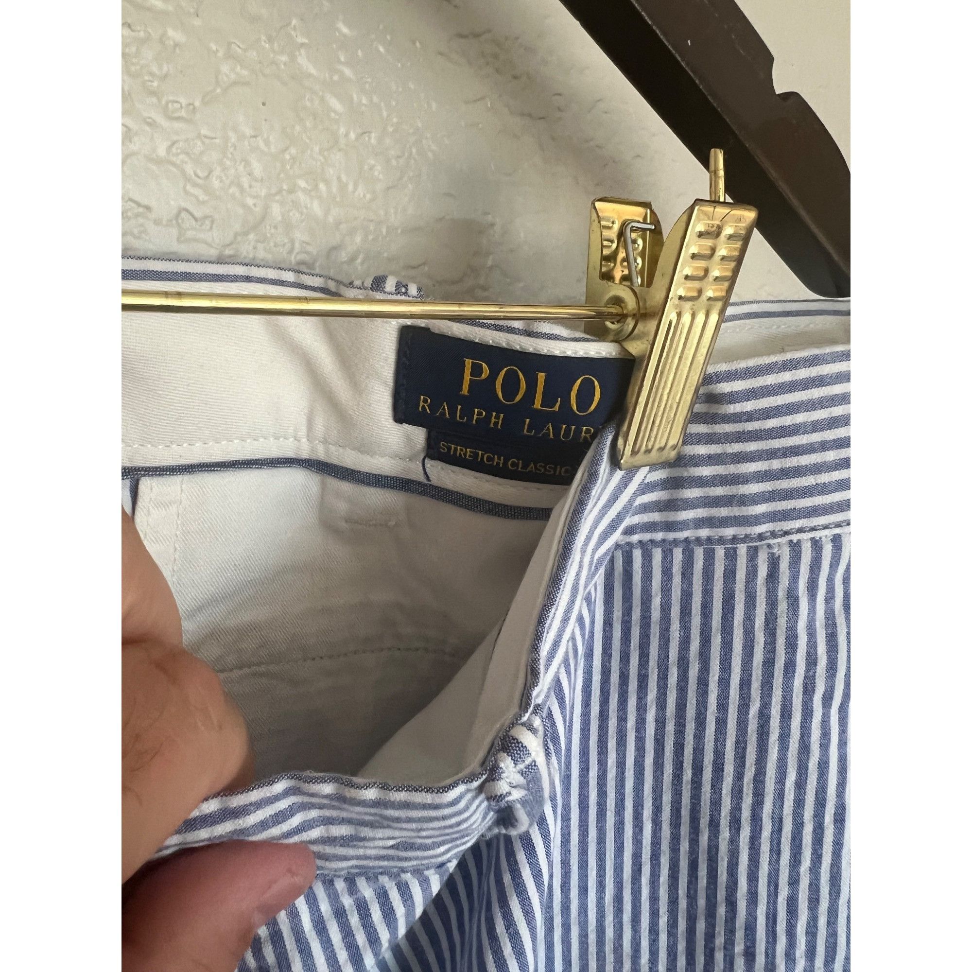 Polo Ralph Lauren Polo Ralph Lauren Seersucker Mens Shorts - Size 44B Size US 44 / EU 60 - 5 Thumbnail