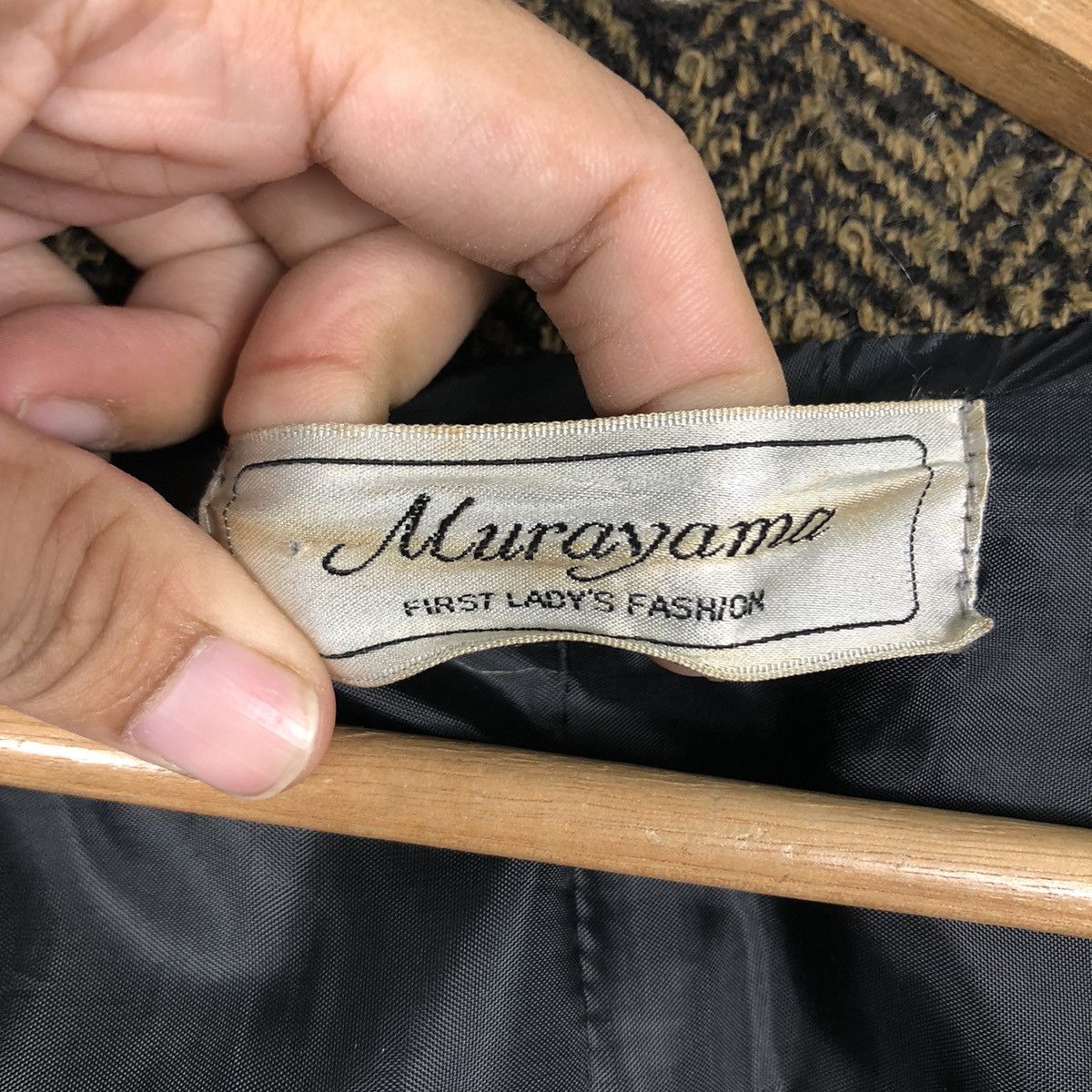 Japanese Brand 📌Vintage Wool Herringbone Bomber Jacket Murayama Kapital Size US M / EU 48-50 / 2 - 18 Thumbnail