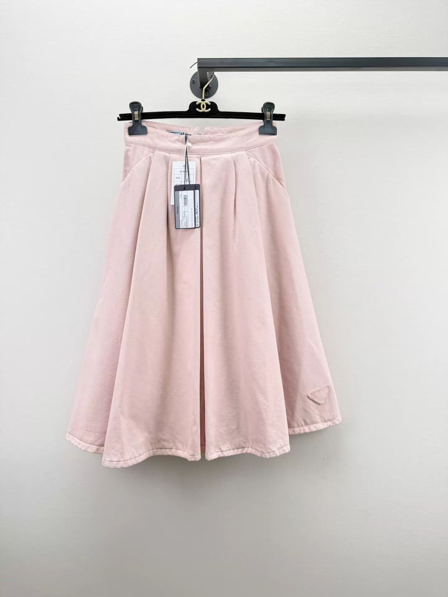 Prada Prada Denim Skirt Women's 36 New With Tags Size 25" / US 0 / IT 36 - 1 Thumbnail