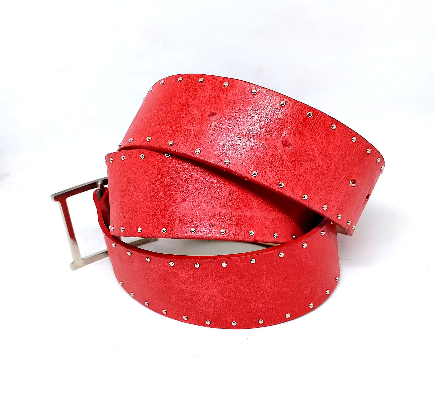 Orciani Vintage 1980s Claudio Orciani Red Leather Belt Size ONE SIZE - 7 Thumbnail