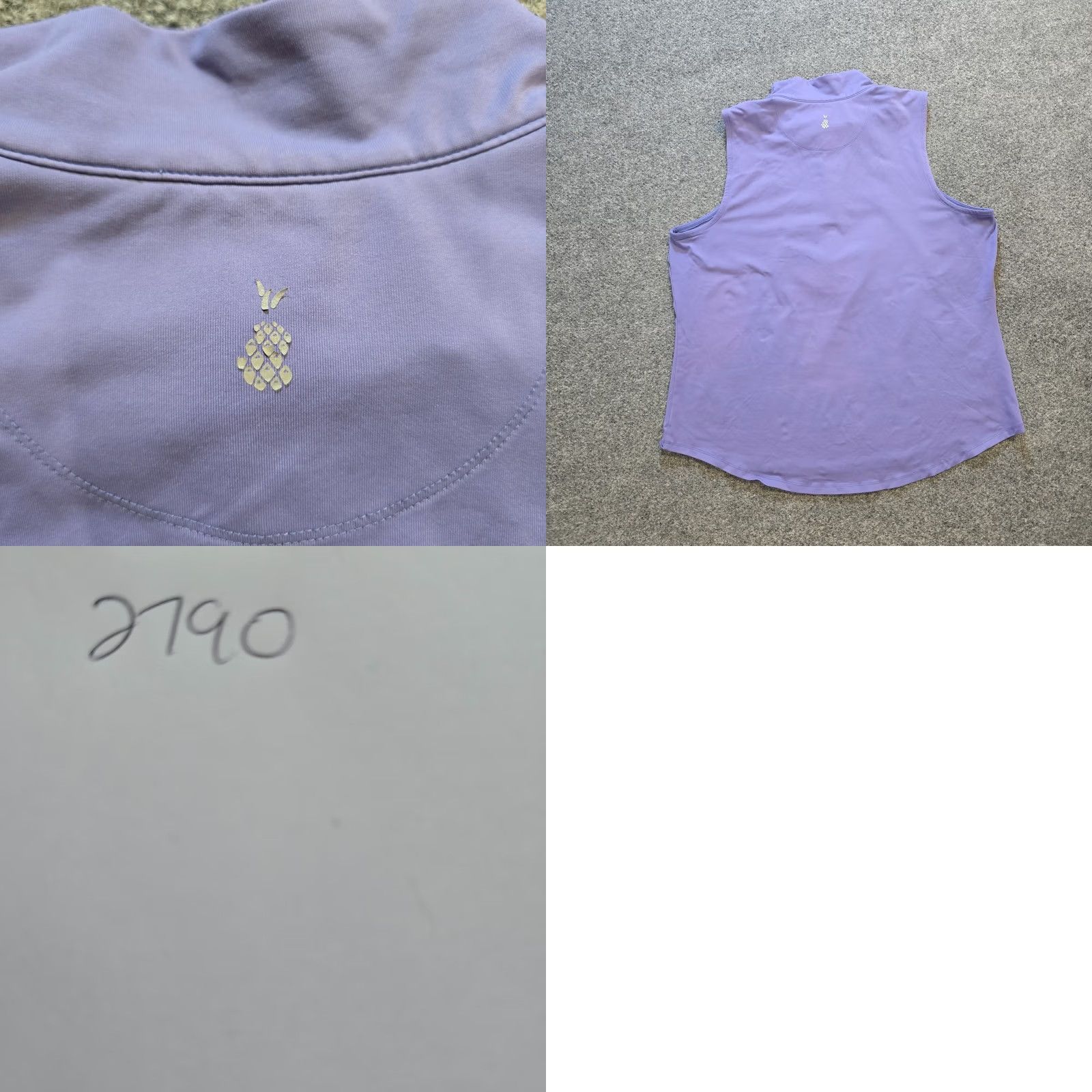 Tommy Bahama Tommy Bahama Top Womens XL Purple Sleeveless Tan Stretch Performance Outdoors Tank Shirt Casual Basic Knit Nylon Spandex Travel Summer Mens? Size XL / US 12-14 / IT 48-50 - 8 Thumbnail