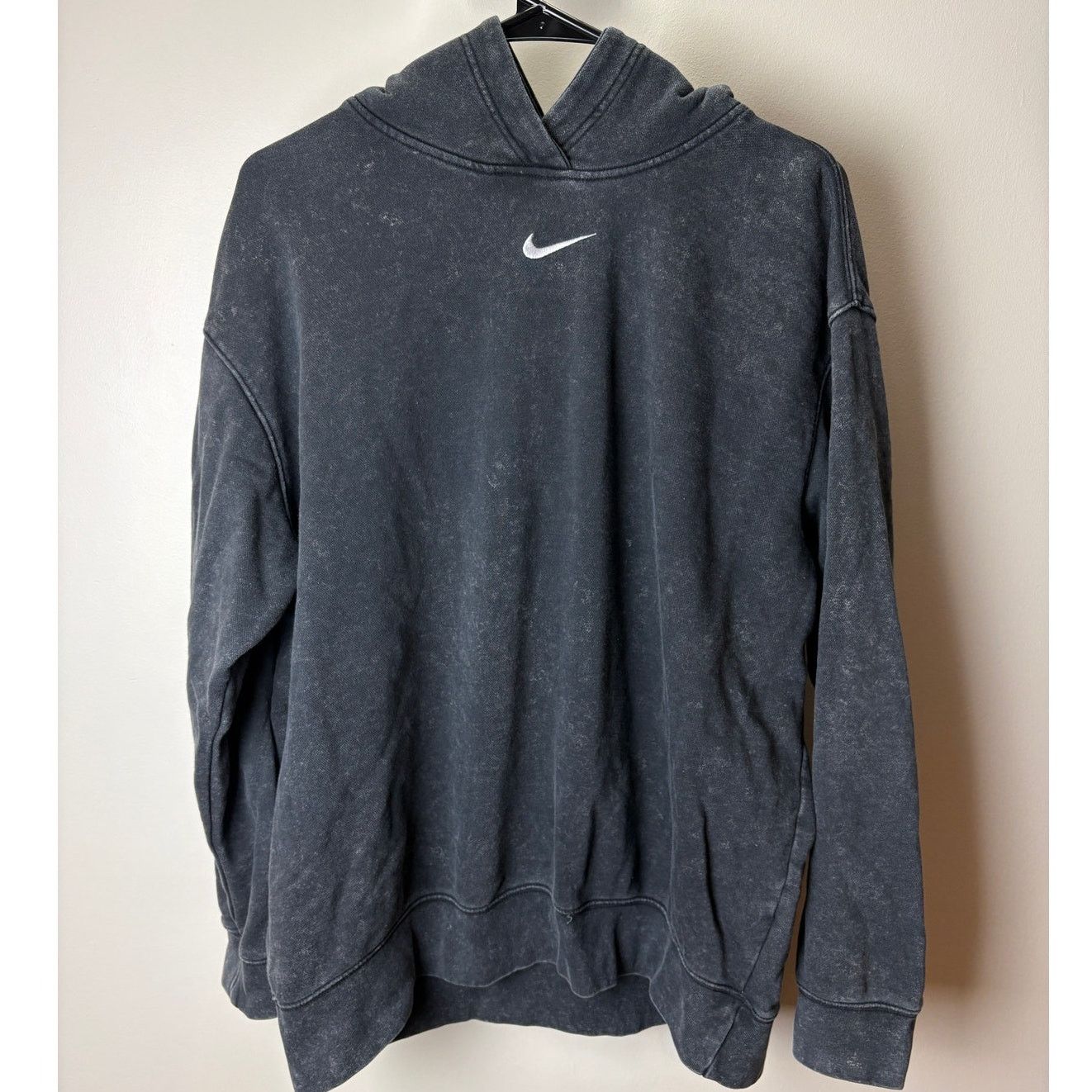 Nike Nike Women’s Center Check Swoosh Hoodie Acid Wash Black - M Size M / US 6-8 / IT 42-44 - 1 Thumbnail
