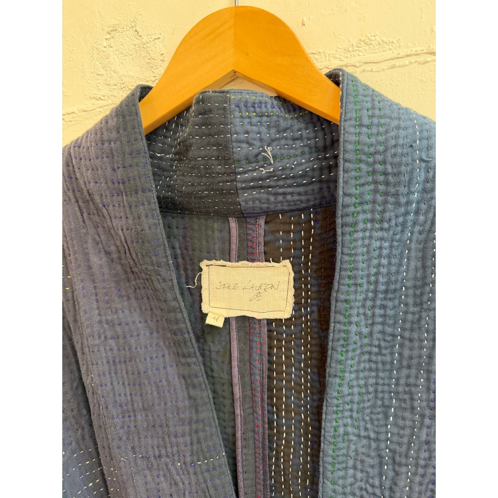 Greg Lauren Greg Lauren SAMPLE Kantha GL1 Belted Kimono Robe Size US XL / EU 56 / 4 - 4 Thumbnail