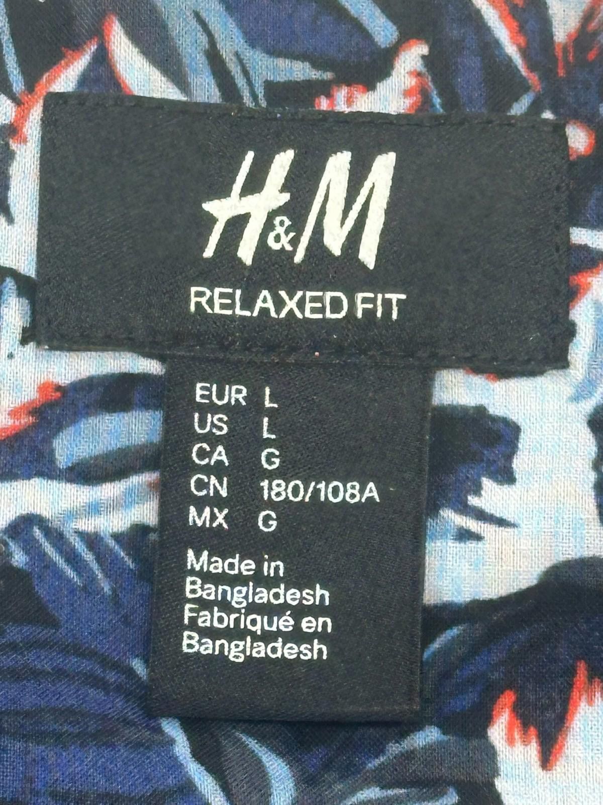 H&M H&M Relaxed Fit Floral Oxford Button Up Multicolor Mens L Size US L / EU 52-54 / 3 - 3 Thumbnail