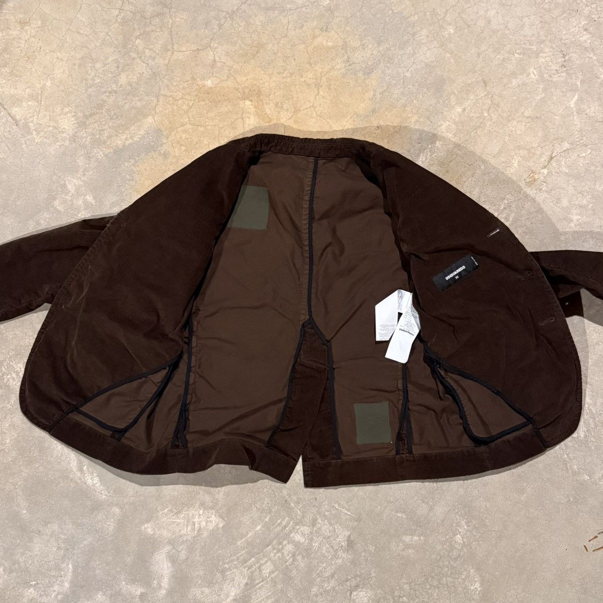 Dsquared2 Dsquared2 Distressed Repaired Micro Corduroy Blazer Jacket Size US M / EU 48-50 / 2 - 6 Thumbnail