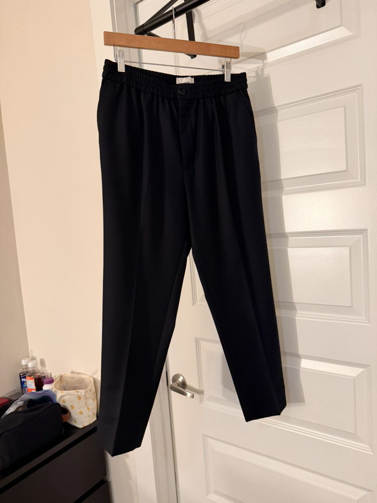 AMI Ami Paris Cropped Elasticated Waist Trousers Size US 30 / EU 46 - 1 Thumbnail
