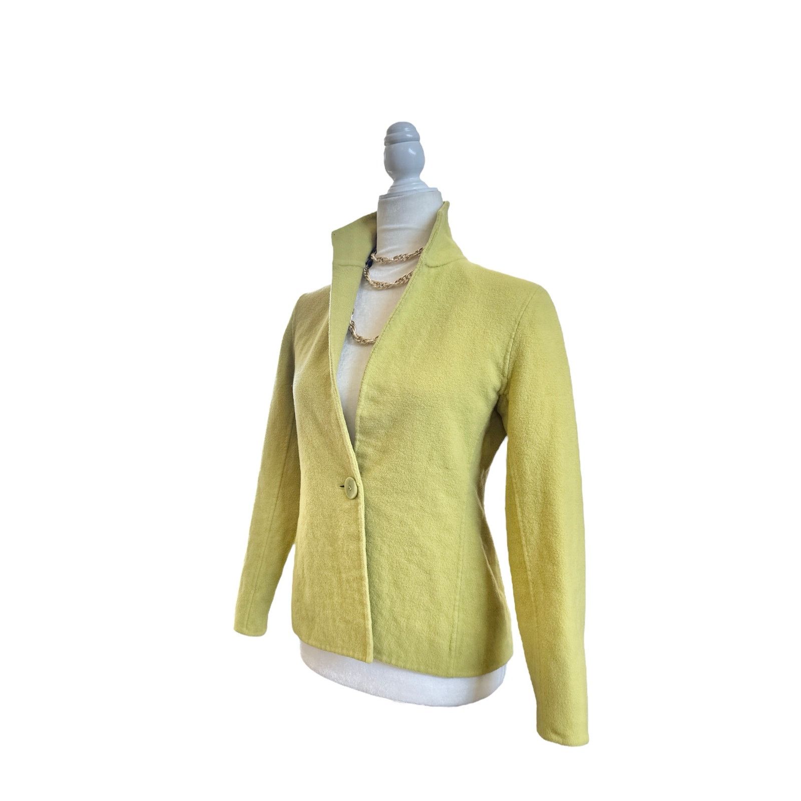 Jones New York Jones New York Women’s Petite Small Fleece Blazer in Lime Size S / US 4 / IT 40 - 3 Thumbnail