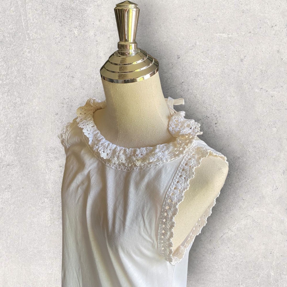 2010 Prada Lace Trim Tank Top