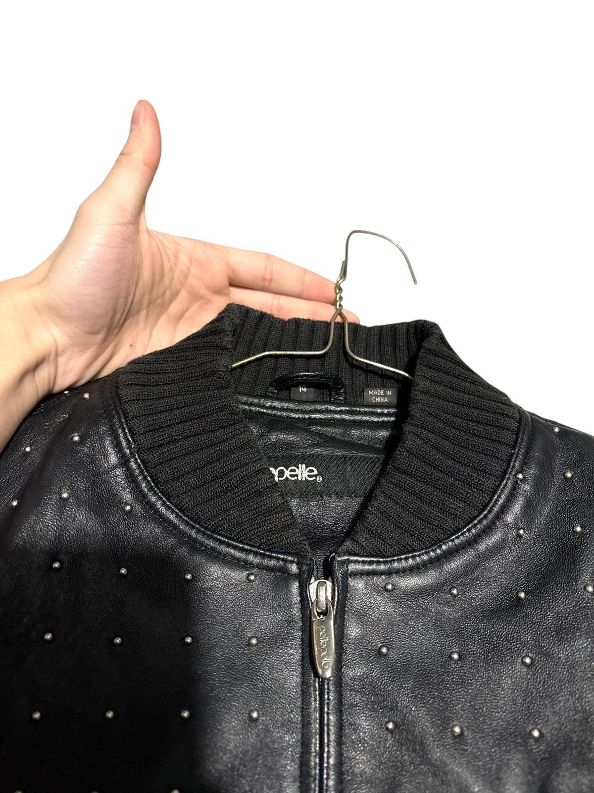 Pelle Pelle Pelle Pelle cropped Studded Leather Jacket Emo Grunge opium Size US XS / EU 42 / 0 - 8 Thumbnail