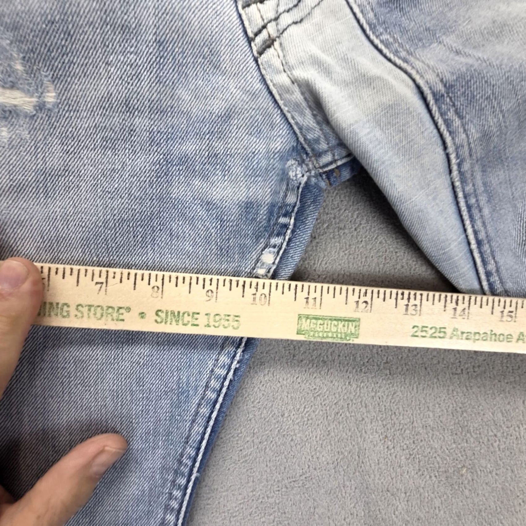 Diesel Diesel Lemmen Jeans Mens 28x32 Blue Light Wash Straight Altered Hem Size US 28 / EU 44 - 6 Thumbnail