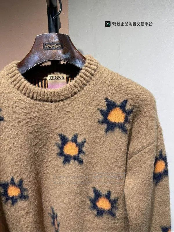 Ermenegildo Zegna Zegna x THE ELDER STATESMAN Floral Cashmere Wool Sweater. Size US M / EU 48-50 / 2 - 1 Thumbnail
