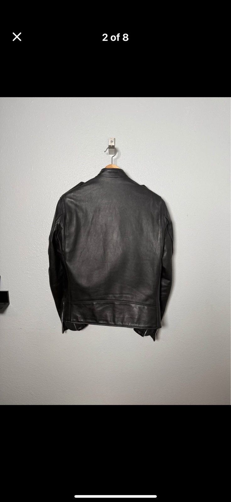 Schott Schott NYC, Cafe Racer Asymmetrical Leather Moto Jacket Size US M / EU 48-50 / 2 - 2 Thumbnail