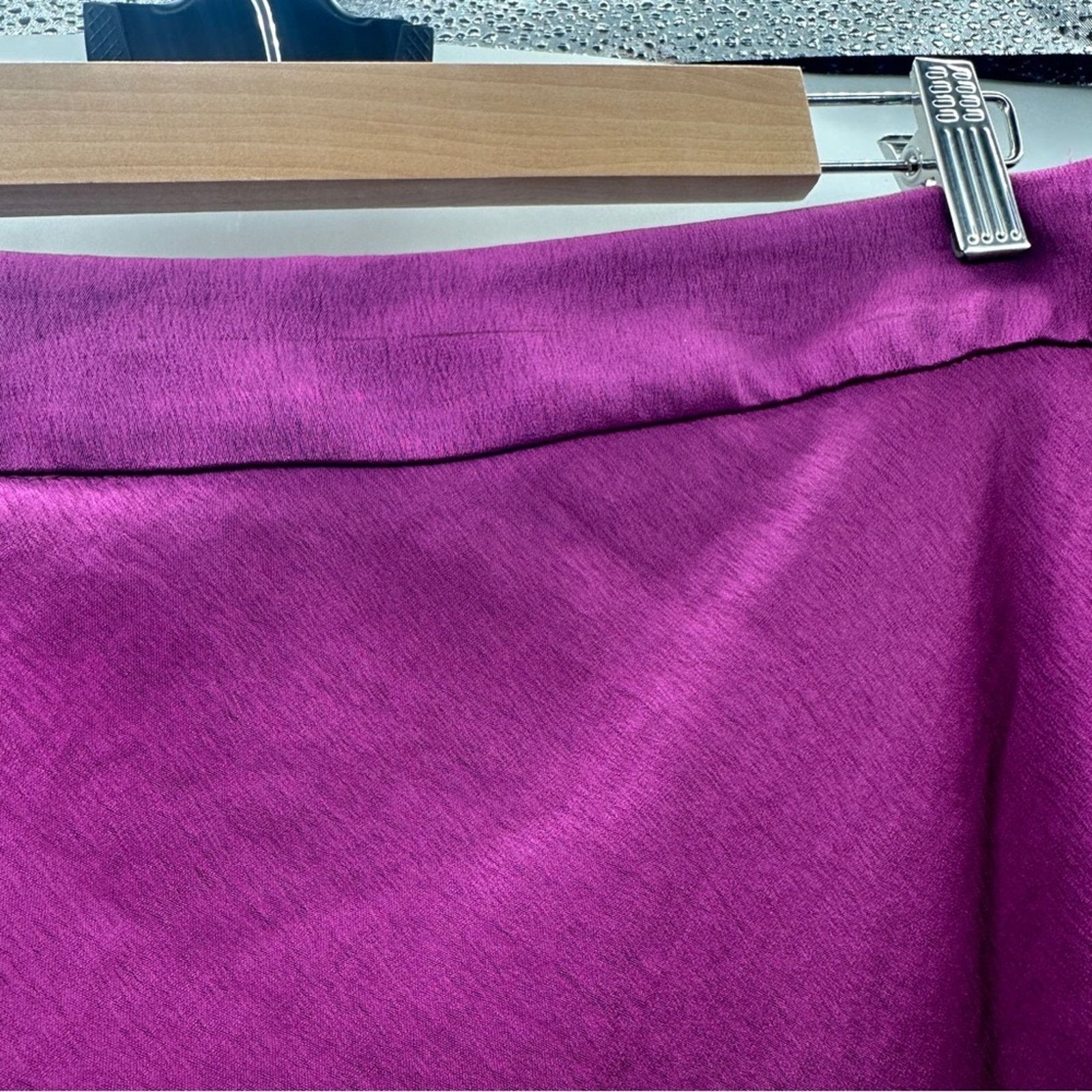 Sezane Sezane Sandy Purple Silky Side Zip Midi Skirt Sz 44 FR Size 32" / US 10 / IT 46 - 9 Thumbnail