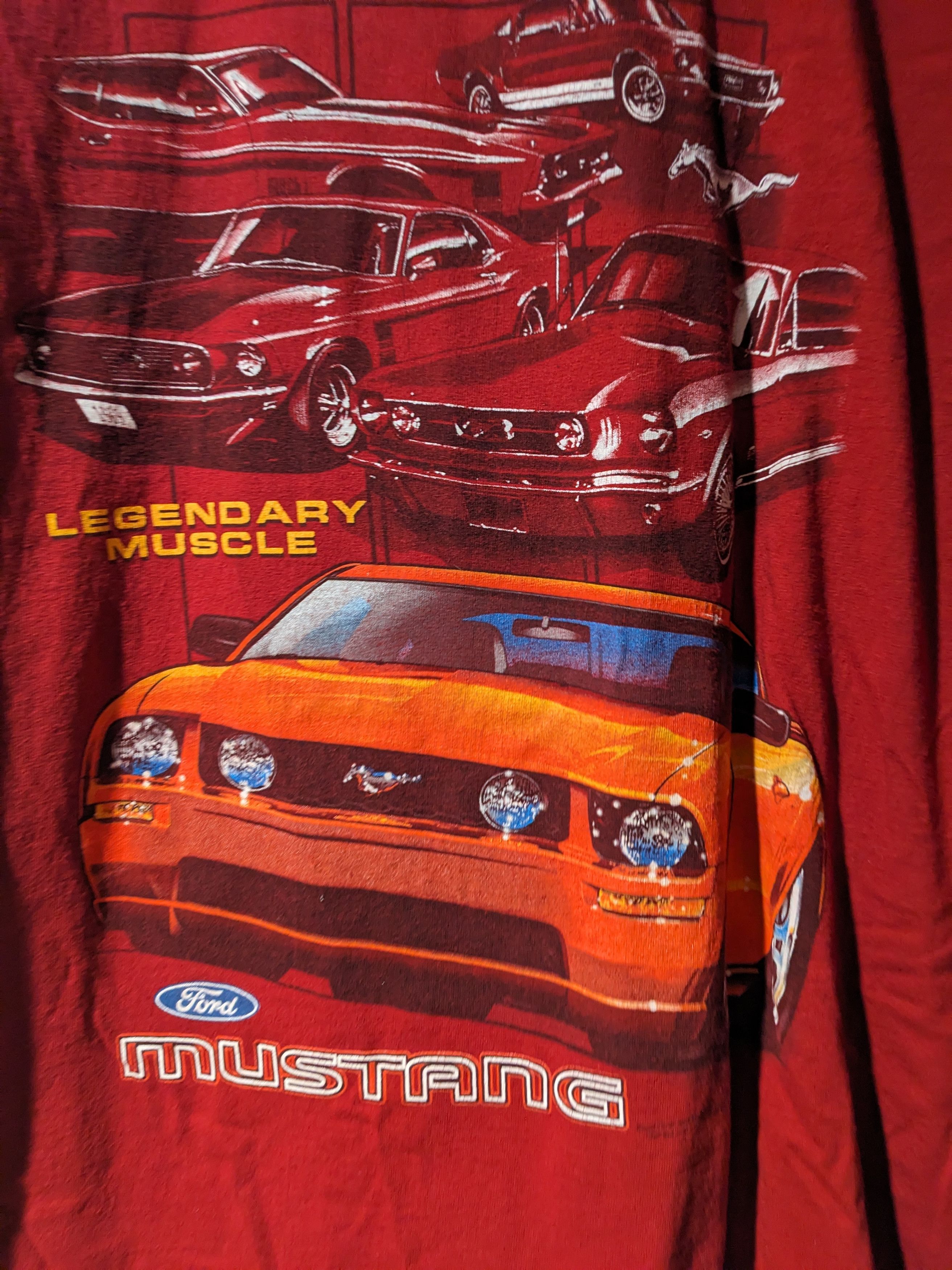 Mustang × Vintage Vintage Y2K Mustang Legendary Muscle Racing Speedway T-Shirt Size US XXL / EU 58 / 5 - 2 Thumbnail