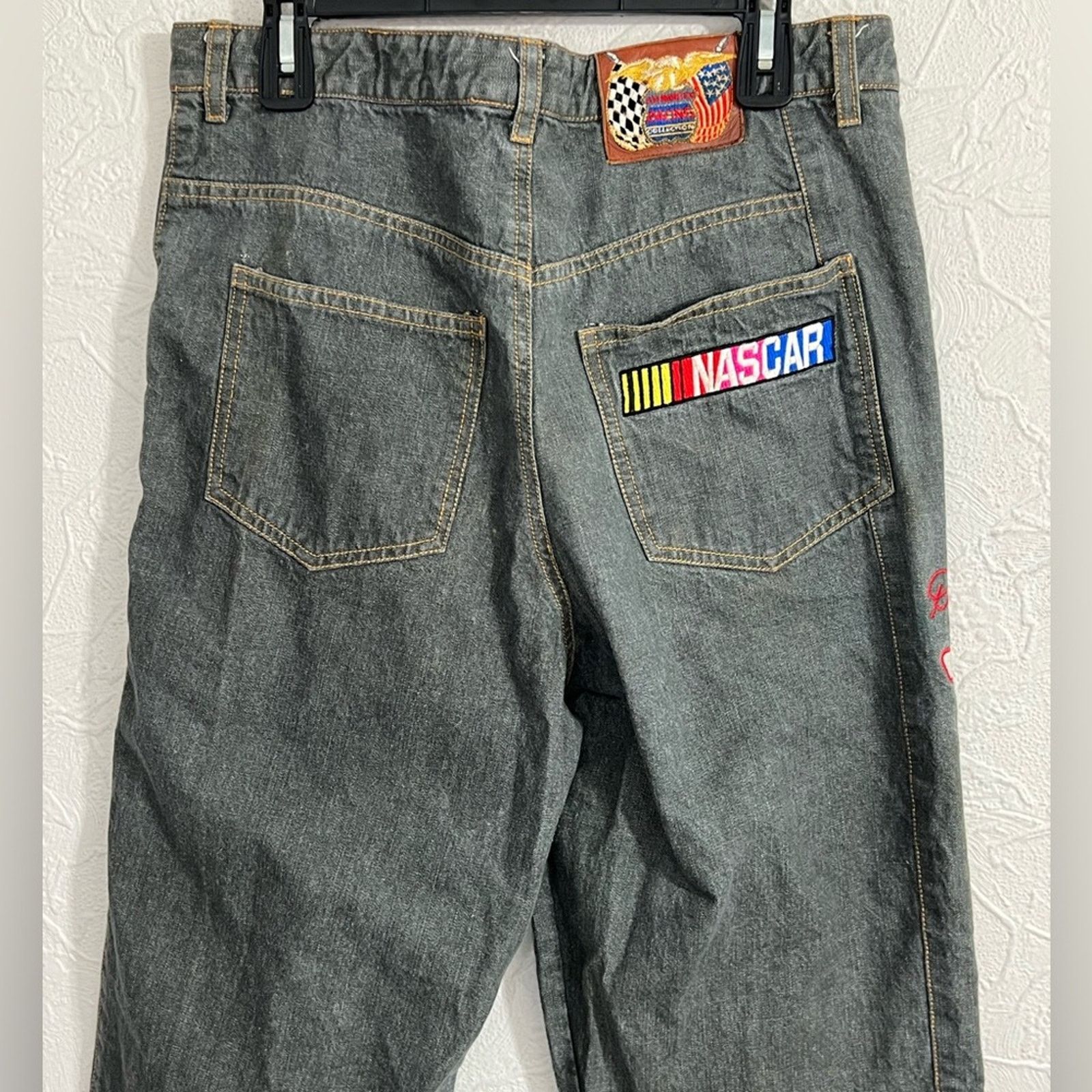 JH Design JH Racing Y2M Denim Jeans Size 34x33 Wide Leg Earnhardt RARE Size US 34 / EU 50 - 8 Thumbnail