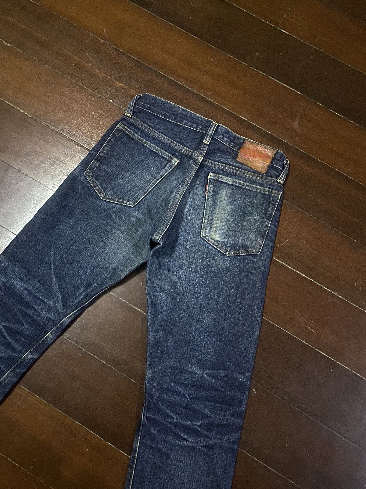 Denime Denime XX Leather Patch Selvedge Jeans mud wash clawmark Size 28" / US 6 / IT 42 - 12 Thumbnail