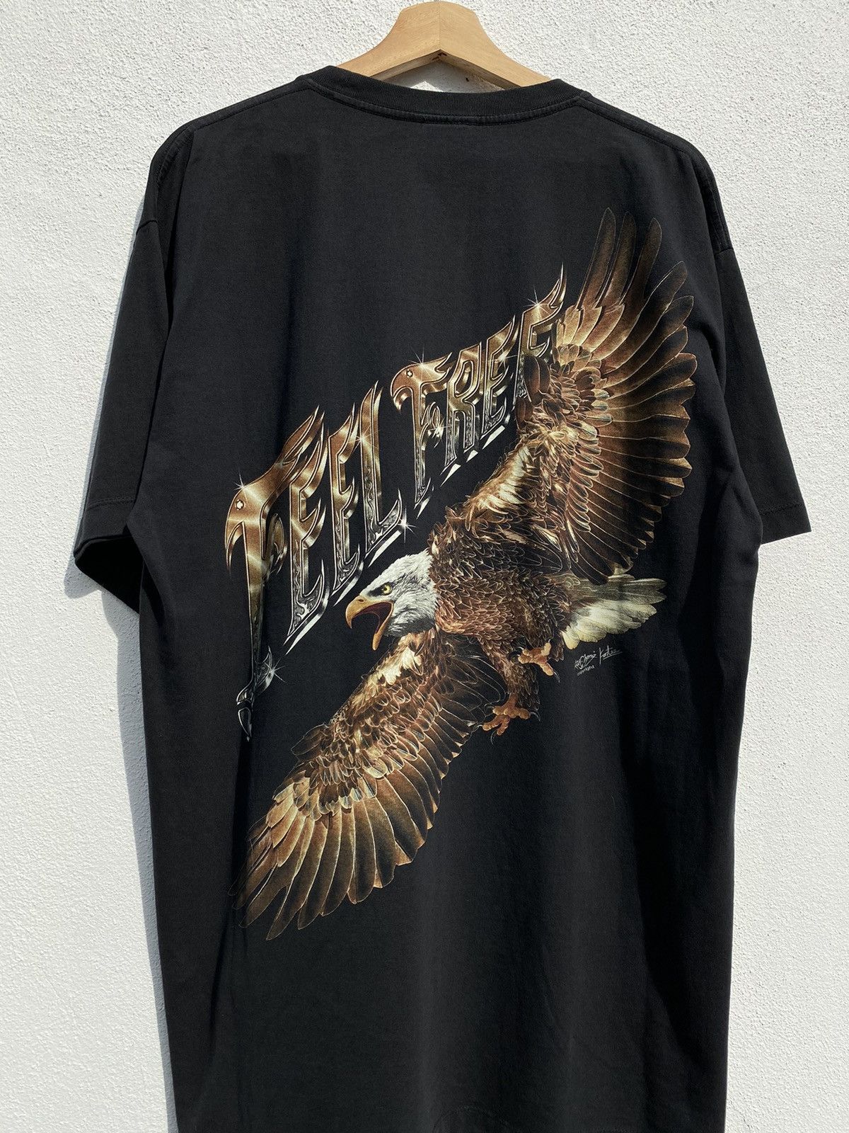 Vintage Big Print Double Sided Eagle Harley Size US XL / EU 56 / 4 - 9 Thumbnail