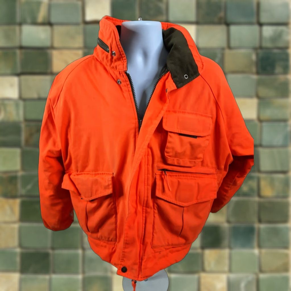Vintage VINTAGE Trail Stalker Blaze Orange Zip Snap Up Hunting Coat Insulated Jacket Men Medium Size US M / EU 48-50 / 2 - 1 Thumbnail
