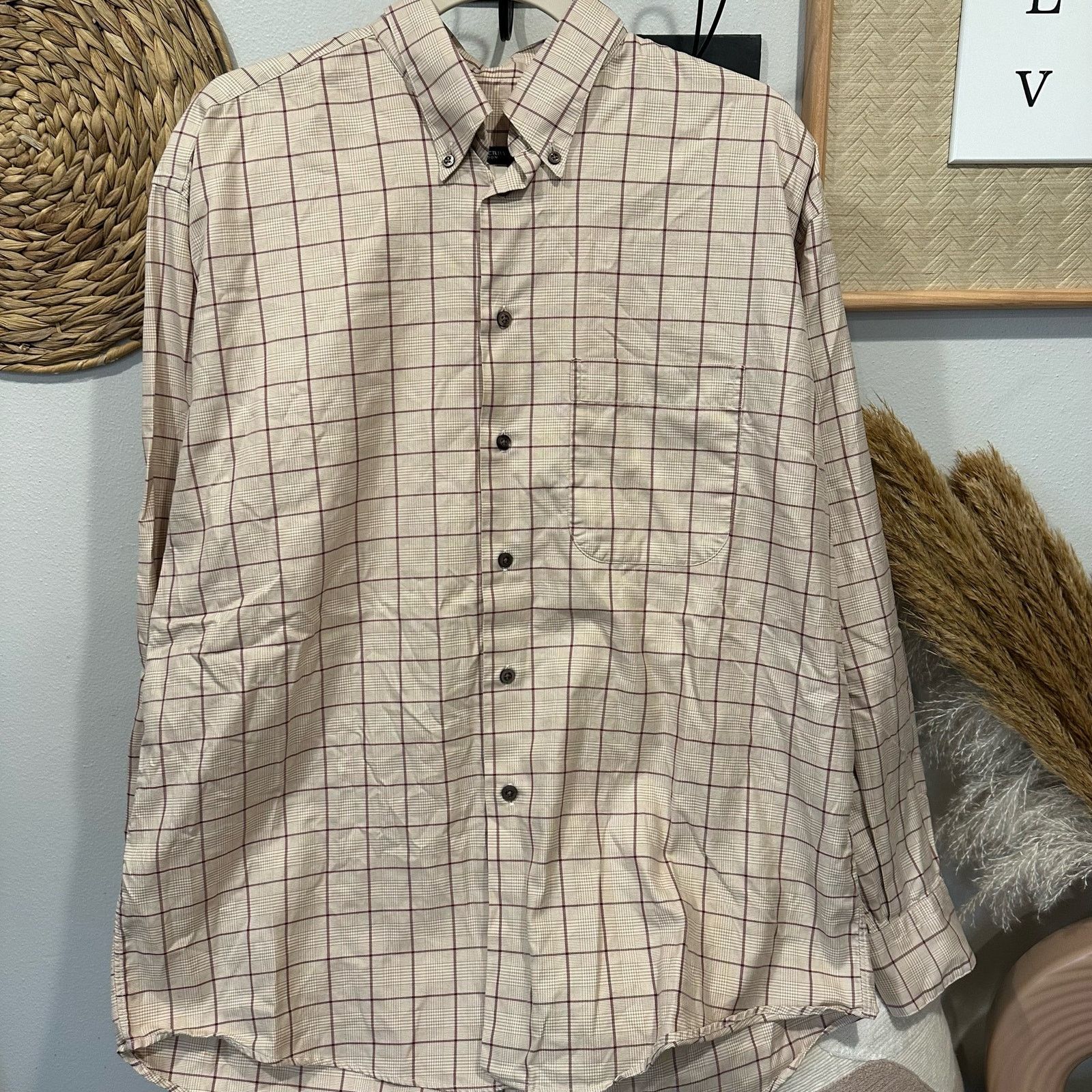 Burberry Burberry Men’s Plaid Button Down Classic Fit - sz L Size US L / EU 52-54 / 3 - 2 Thumbnail