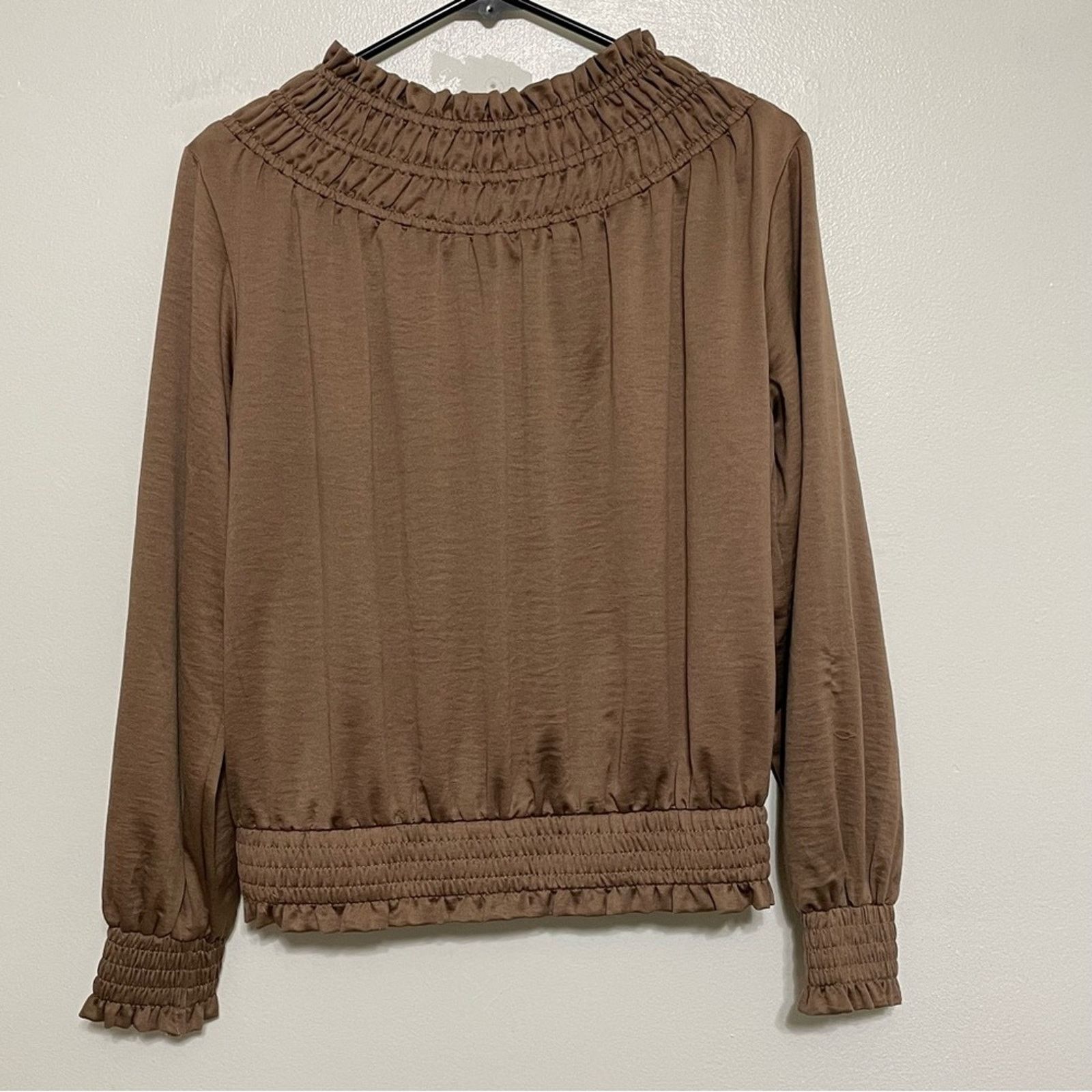 Other OLIVIA GREY Taupe Brown Gathered Bomber Jacket Size Small Size S / US 4 / IT 40 - 11 Thumbnail