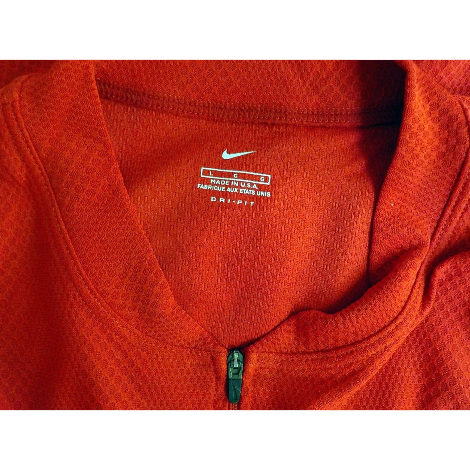 Nike NIKE Dri-Fit 1/4 Zip Pullover SS Shirt Red LG Adult Large Polo Collar NWT Size US L / EU 52-54 / 3 - 5 Thumbnail