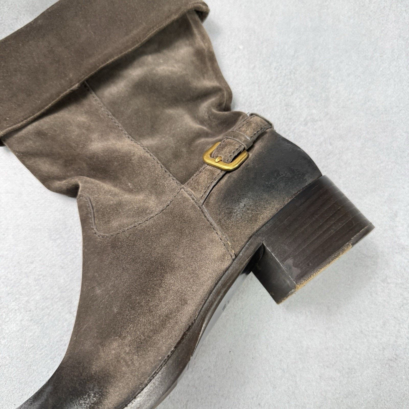 Prada Prada Women Suede High Boot Size EU 40 Us 10 Grey Size US 10 / IT 40 - 15 Thumbnail