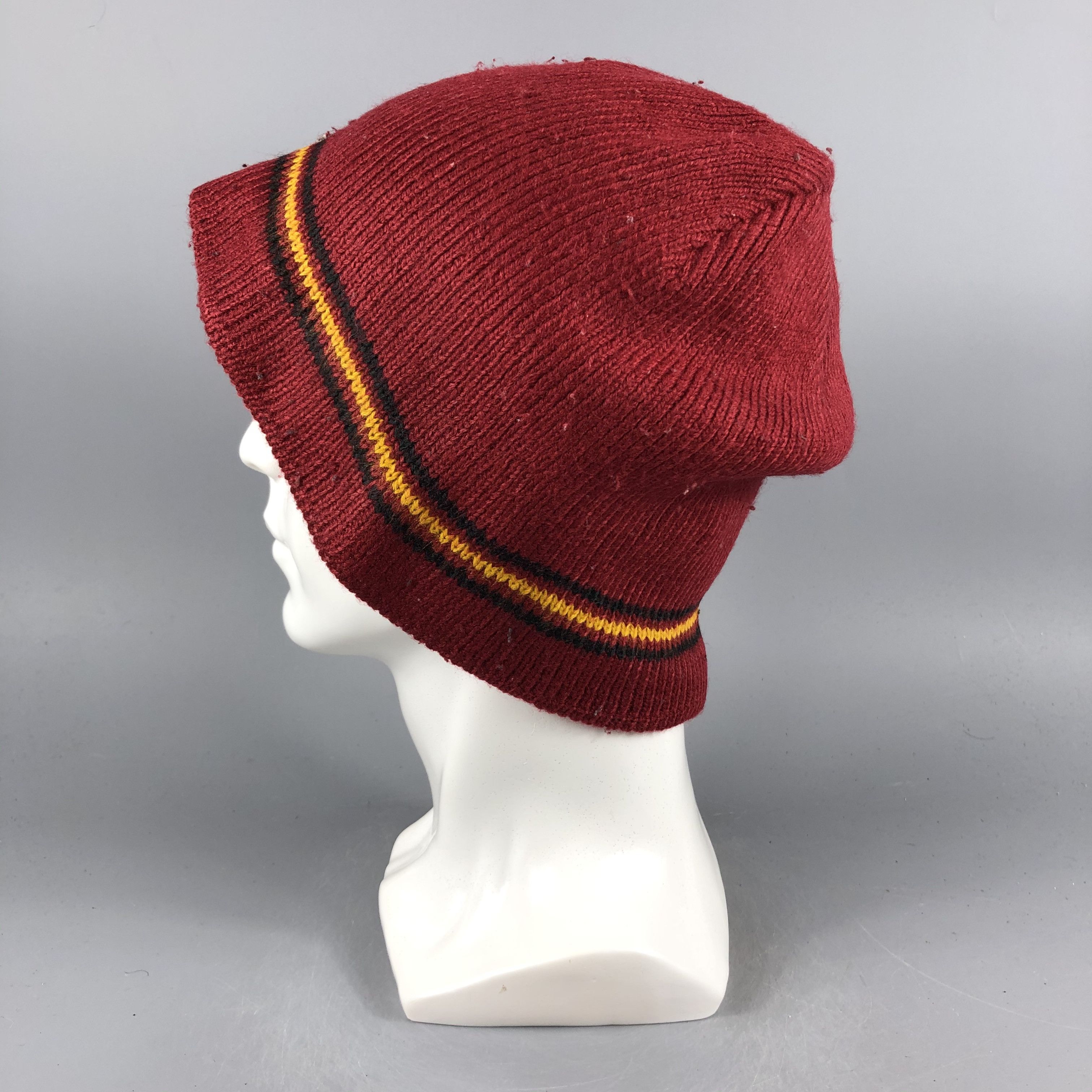 Vintage Red Stripe Cuffless Beanie Snow Hat Snow Cap -D1117 Size ONE SIZE - 1 Thumbnail