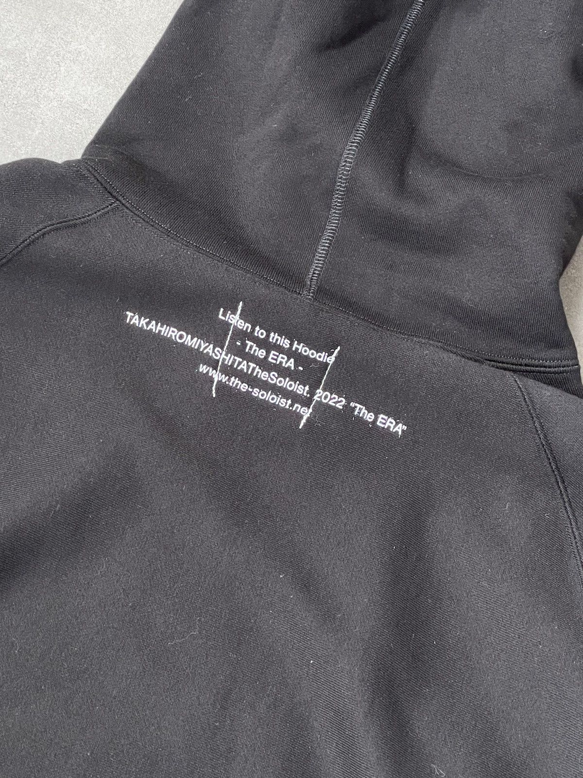 Takahiromiyashita The Soloist. !DS! AW22 The Soloist "The Era" Logo Black Oversized Hoodie Size US M / EU 48-50 / 2 - 16 Thumbnail