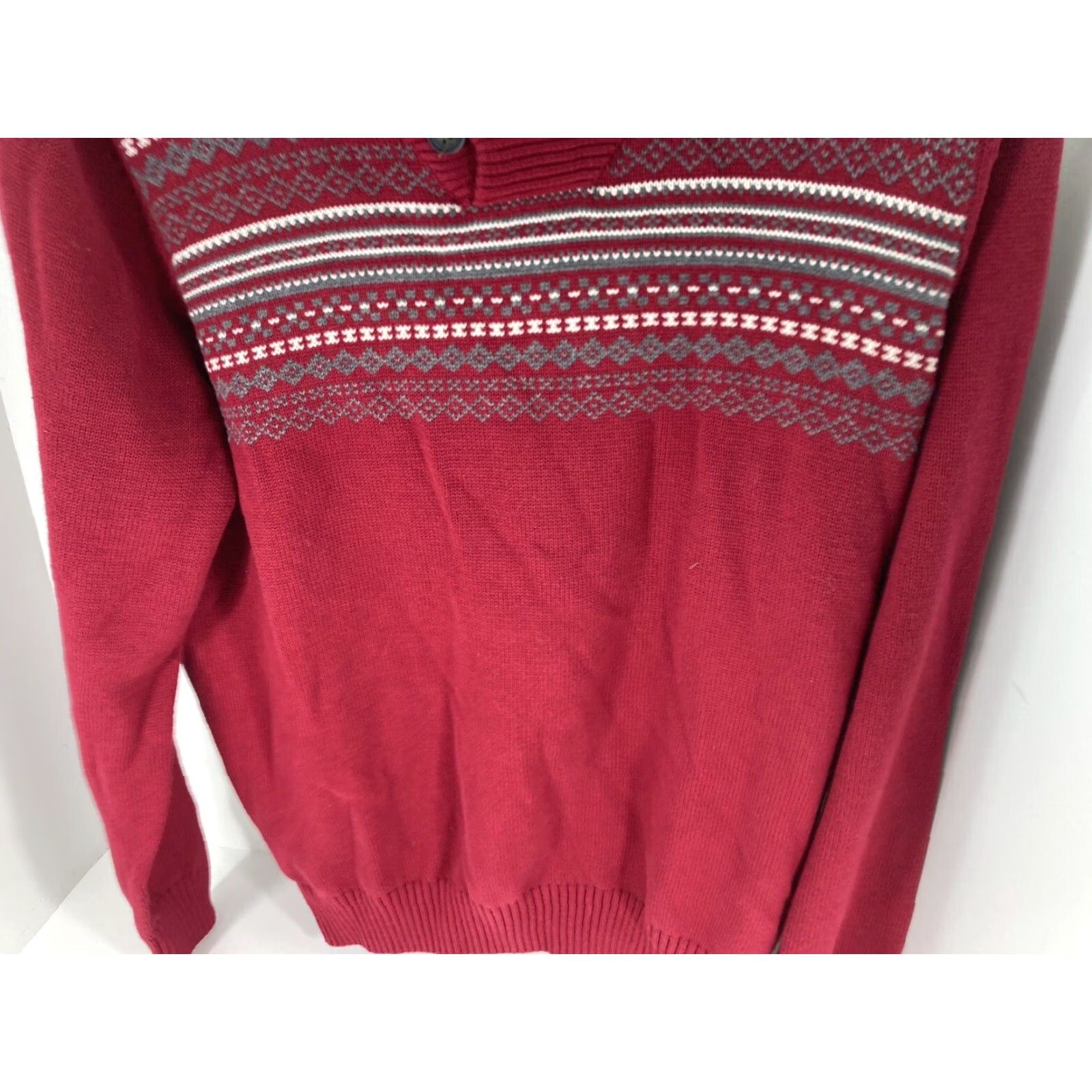 Vintage Alan Flusser Sweater Men M Pullover 3 button Mock Neck Cotton Red NWT Regular Knit Lightweight Long Sleeve Vintage? No (remove) Size US M / EU 48-50 / 2 - 3 Thumbnail