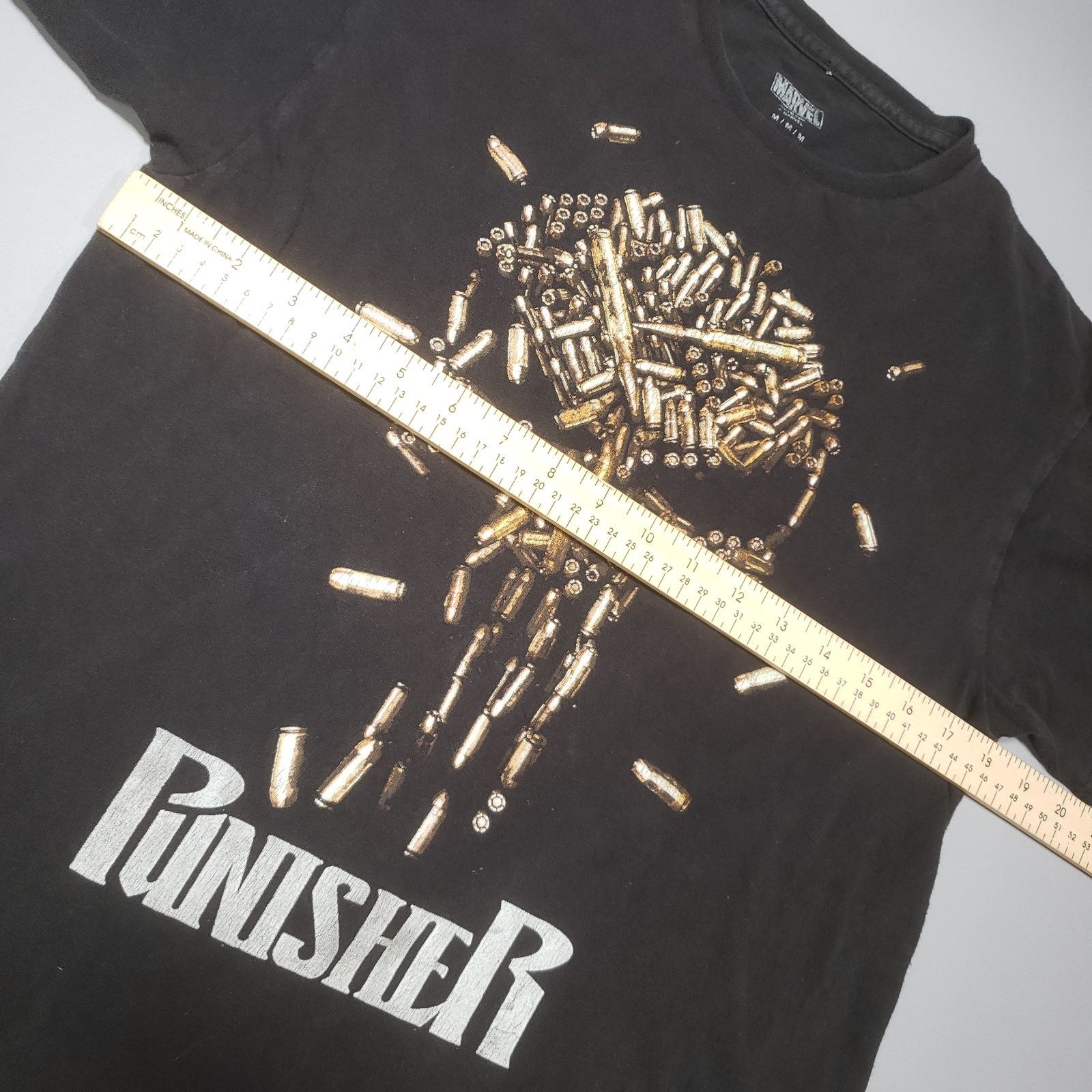 Marvel Comics y2k Marvel Comics The Punisher Bullet Guns Skull Logo Mens M Size US M / EU 48-50 / 2 - 8 Thumbnail