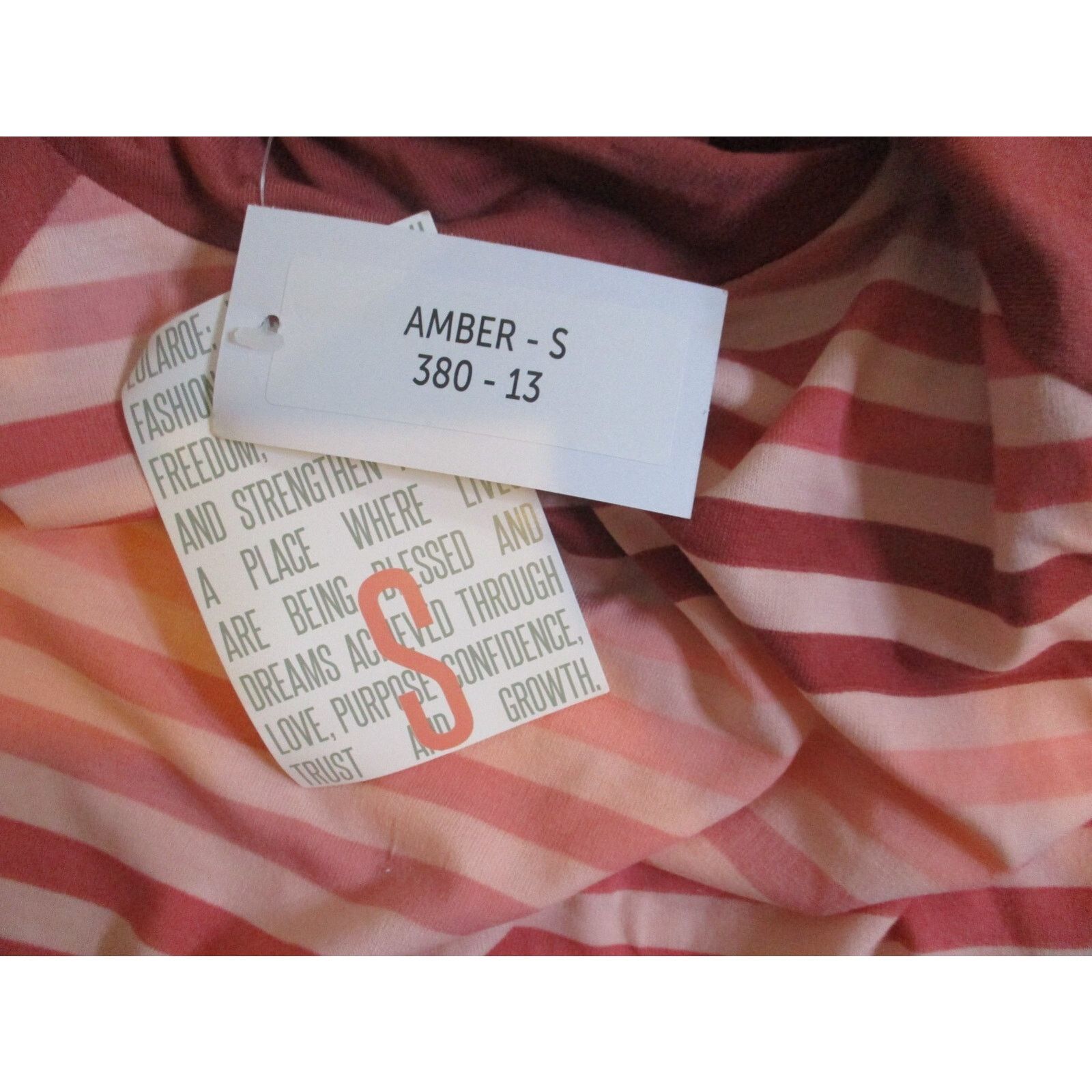 Other NWT LuLaRoe Amber Hoodie Pink Mauve Solid and Stripe SMALL Size S / US 4 / IT 40 - 2 Thumbnail