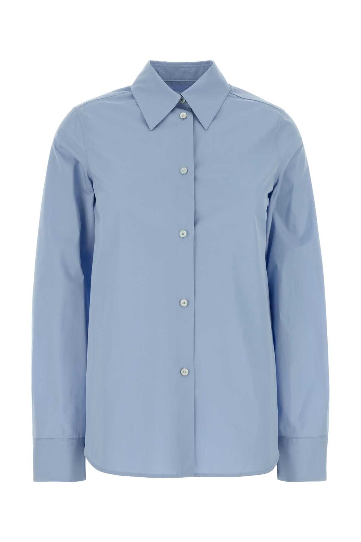 Jil Sander Light Blue Poplin Shirt Size XS / US 0-2 / IT 36-38 - 1 Thumbnail