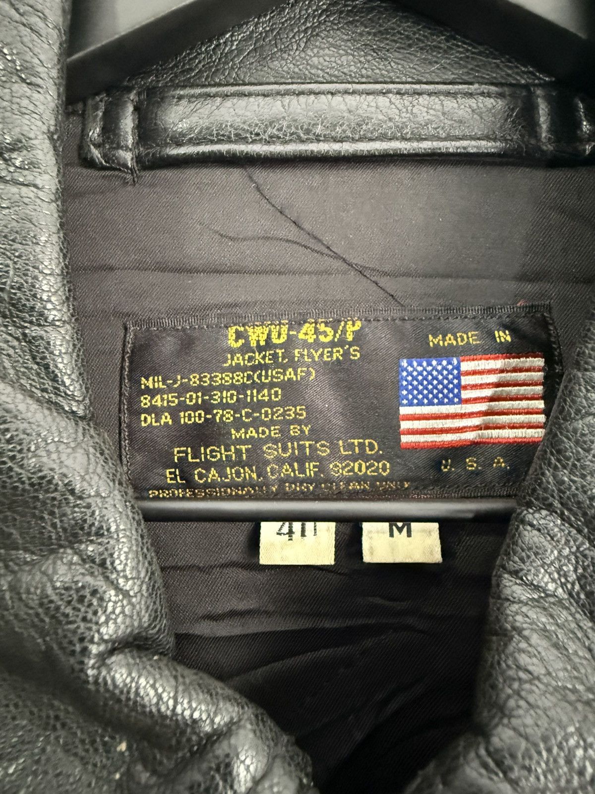 Leather Vintage 1980s Bomber Leather Jacket Size US M / EU 48-50 / 2 - 2 Thumbnail