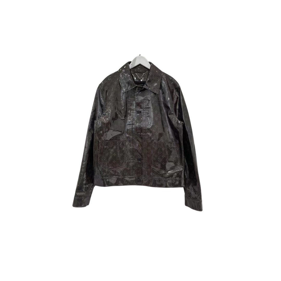 Louis Vuitton Virgil Abloh Louis Vuitton PVC Monogram Denim Jacket Grailed