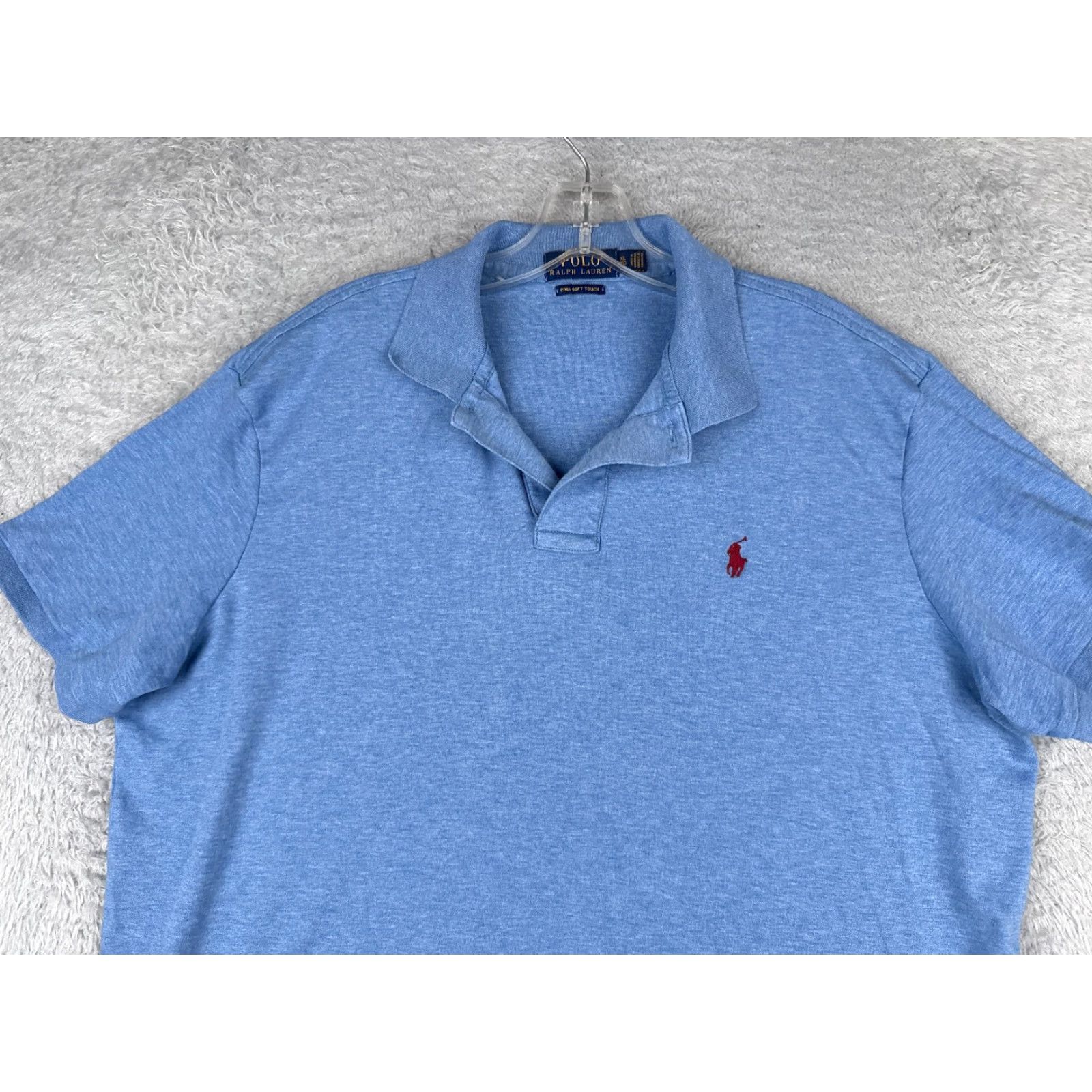 Ralph Lauren Ralph Lauren Polo Shirt Men XL Blue Pima Soft Cotton Short Sleeve Size US XL / EU 56 / 4 - 4 Thumbnail