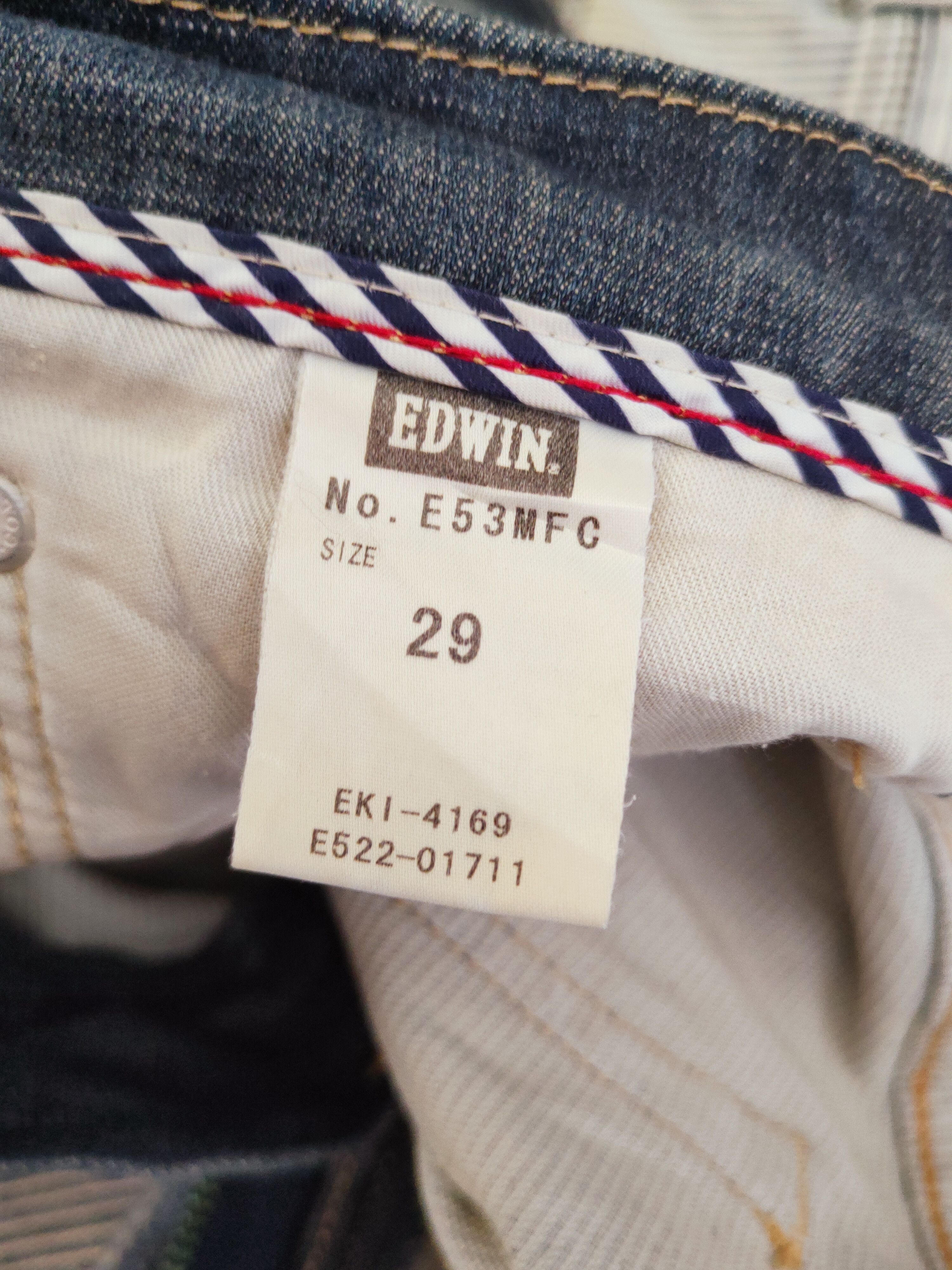 Edwin Edwin vintage Dark Blue Distressed Ripped Jeans #W600 Size US 30 / EU 46 - 17 Thumbnail
