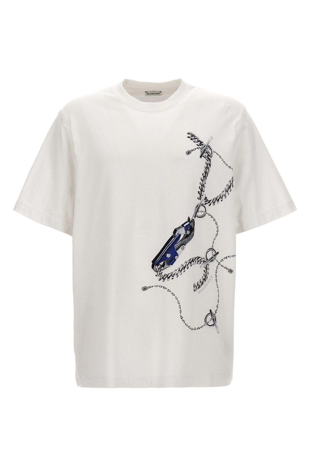 image of Burberry 'knight' T-Shirt in White, Men's (Size Medium)
